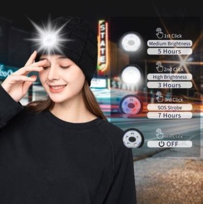 Видеокамера шляпы Beanie Bluetooth со светом, наушниками крышки Headlamp СИД USB перезаряжаемые 4 беспроводными для кататься на лыжах, бежать