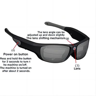 14cm x 5cm x 4cm поляризовыванный объектив видео- Eyewear действия пластиковый