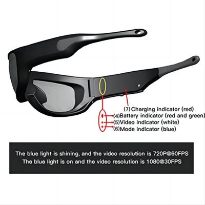 14cm x 5cm x 4cm поляризовыванный объектив видео- Eyewear действия пластиковый