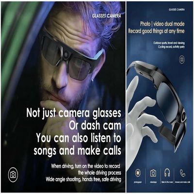 Пригодные для носки солнечные очки Bluetooth с ответами телефона видеозаписи фото взятия