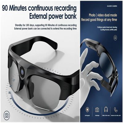 солнечные очки видеокамеры 4K Bluetooth для рыбной ловли, Skydiving, катания на лыжах
