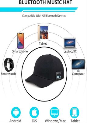 Шляпа музыки с диктором bluetooth двойного диктора bluetooth Washable беспроводным как самый лучший подарок для семьи, Бедр-хмеля