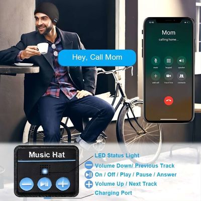 Беспроводная шляпа Beanie B5 с bluetooth, хэндс-фри телефонными звонками &amp; музыкой играя с теплом для людей, спорт зимы женщин