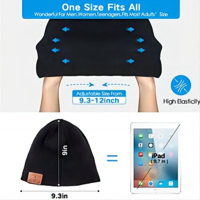регулируемая шляпа Bluetooth Beanie музыки 3in1 легкая для того чтобы спарить со смартфоном