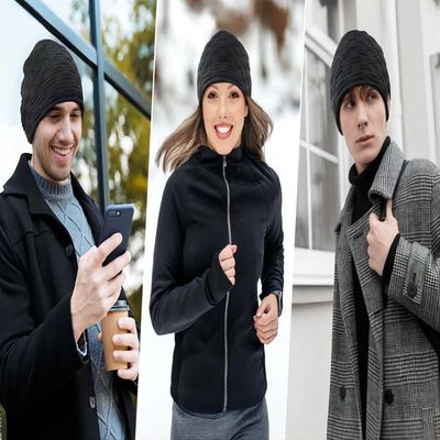 Черная шляпа диктора Bluetooth шляпы Beanie Bluetooth беспроводная с музыкой насладиться как запасать подарки Stuffers для семьи