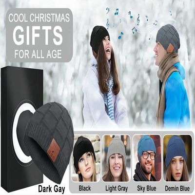 Зима шляпы музыки наушников шляпы Beanie Bluetooth женщин людей вяжет крышку