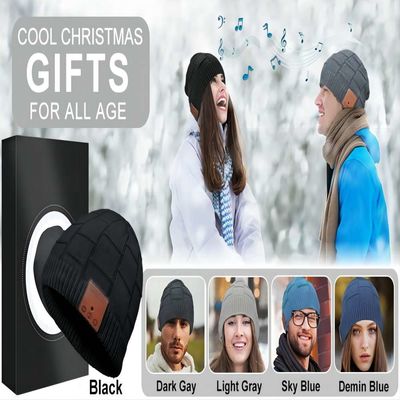 Шляпа Beanie радиотелеграфа Bluetooth вяжет шляпу музыки для задействовать, фигурное катание,