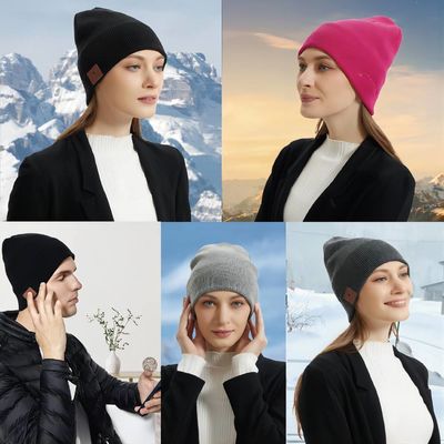 Шляпа Beanie радиотелеграфа Bluetooth вяжет шляпу музыки для задействовать, фигурное катание,
