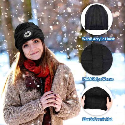 Ночь ночи идя Jogging воспроизведение музыки лампы СИД шляпы Beanie Bluetooth