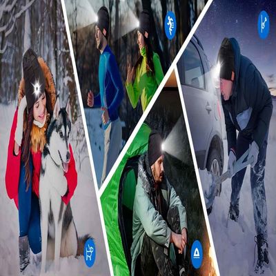 Ночь ночи идя Jogging воспроизведение музыки лампы СИД шляпы Beanie Bluetooth