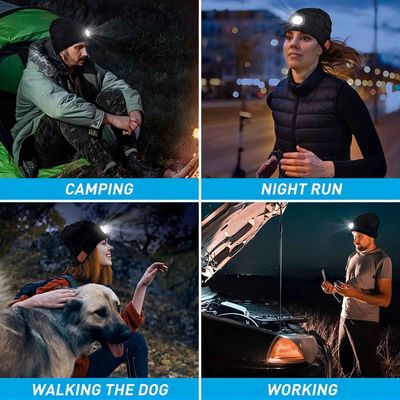 Женщины людей он ее рождество Headwear новизны Beanie шляпы Bluetooth запасая подарки Stuffers