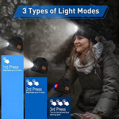 Женщины людей он ее рождество Headwear новизны Beanie шляпы Bluetooth запасая подарки Stuffers