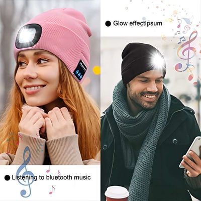 Шляпа 4 наушников Bluetooth Headlamp СИД с беспроводными подарками на день рождения наушников