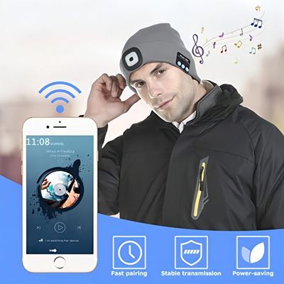 СИД вяжет время игры шляпы 12hours наушников Bluetooth построенное в микрофоне