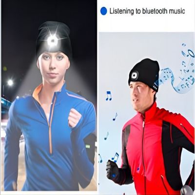 Unisex шляпа Bluetooth электрофонаря со светлой беспроводной шляпой музыки наушников