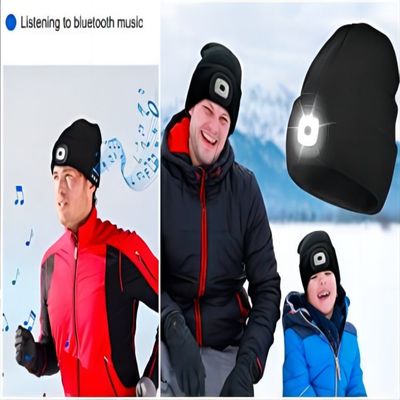 Unisex шляпа Bluetooth электрофонаря со светлой беспроводной шляпой музыки наушников