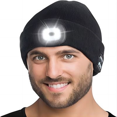 Unisex шляпа Bluetooth электрофонаря со светлой беспроводной шляпой музыки наушников