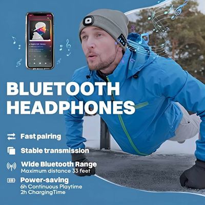 Шляпа наушников Bluetooth спорт хэндс-фри с беседами Flahslight телефона музыки