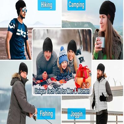Слушая телефон музыки говорит шляпу наушников Bluetooth с освещением Headlamp