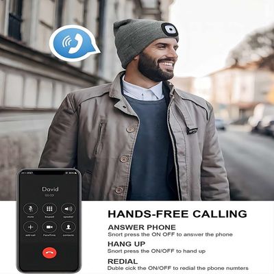 Серая ireless шляпа шлемофона свободная ваши руки к Callings телефона воспроизведения музыки