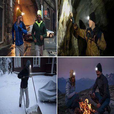 Шляпа СИД Beanie Bluetooth освобождает ваши руки к освещению электрофонаря ответов телефона музыки