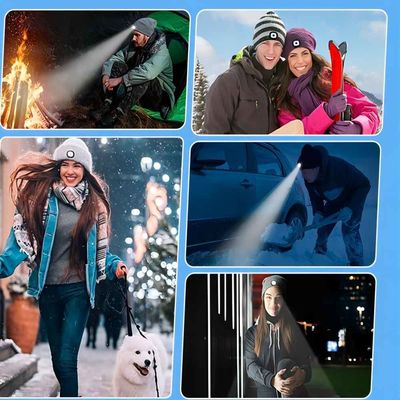 Отделяемая шляпа Beanie СИД Bluetooth с передним светом для рыбной ловли ночи
