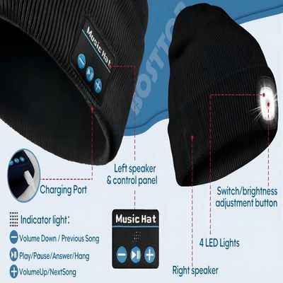 Unisex Beanie СИД со светлой крышкой Headlamp 4 СИД USB Rechargable хэндс-фри