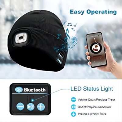 Beanie СИД Bluetooth с headlamp, Unisex подарками людей женщин фар USB Rechargable хэндс-фри для папы он экономно расходовать