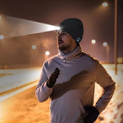 Записывая видео- шляпа наушников Bluetooth с записью петли ночного видения Headflashlight